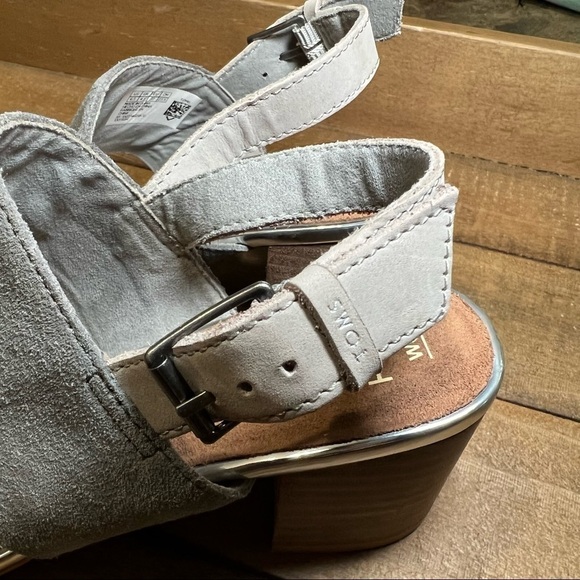 *toms Poppy Metallic Block Sandals Grey and Silver SZ W6.5 - Picture 9 of 11